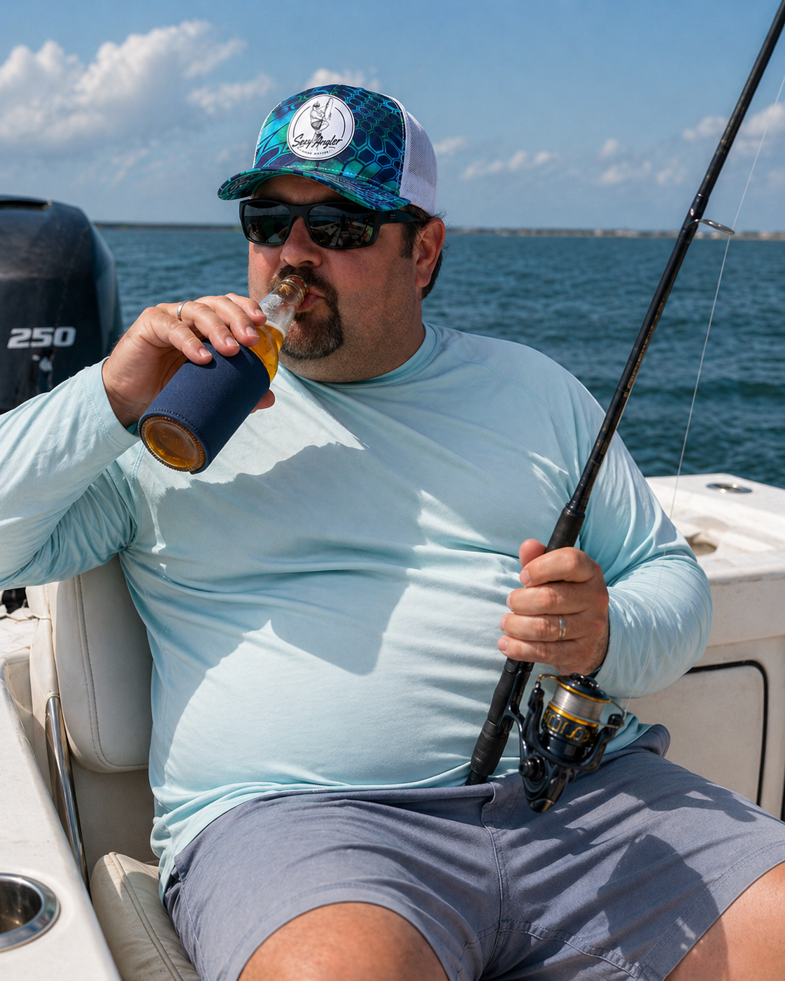 Sexy Angler Printed Trucker Cap